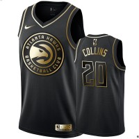 Nike Atlanta Hawks #20 John Collins Men's Black Golden Edition Swingman NBA Jersey