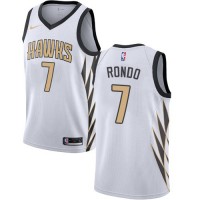 Nike Atlanta Hawks #7 Rajon Rondo White NBA Swingman City Edition 2018/19 Jersey