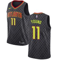 Nike Atlanta Hawks #11 Trae Young Black NBA Swingman Icon Edition Jersey