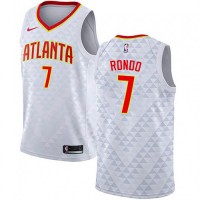 Nike Atlanta Hawks #7 Rajon Rondo White NBA Swingman Association Edition Jersey