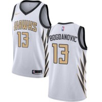 Nike Atlanta Hawks #13 Bogdan Bogdanovic White NBA Swingman City Edition 2018/19 Jersey