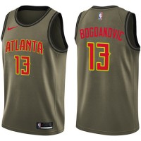 Nike Atlanta Hawks #13 Bogdan Bogdanovic Green NBA Swingman Salute to Service Jersey