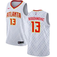 Nike Atlanta Hawks #13 Bogdan Bogdanovic White NBA Swingman Association Edition Jersey