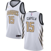Nike Atlanta Hawks #15 Clint Capela White NBA Swingman City Edition 2018/19 Jersey