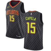 Nike Atlanta Hawks #15 Clint Capela Black NBA Swingman Icon Edition Jersey
