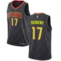 Nike Atlanta Hawks #17 Onyeka Okongwu Black NBA Swingman Icon Edition Jersey
