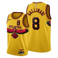 Atlanta Atlanta Hawks #8 Danilo Gallinari Men's 2021-22 City Edition Gold NBA Jersey