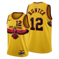 Atlanta Atlanta Hawks #12 De'Andre Hunter Men's 2021-22 City Edition Gold NBA Jersey