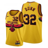 Atlanta Atlanta Hawks #32 Kris Dunn Men's 2021-22 City Edition Gold NBA Jersey