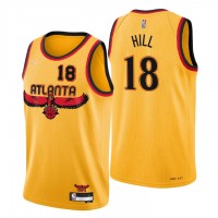 Atlanta Atlanta Hawks #18 Solomon Hill Men's Nike Gold 2021/22 Swingman NBA Jersey - City Edition