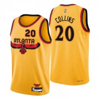 Atlanta Atlanta Hawks #20 John Collins Men's Nike Gold 2021/22 Swingman NBA Jersey - City Edition