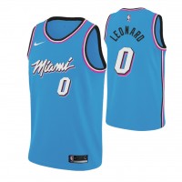 Nike Miami Heat #0 Meyers Leonard 2019-20 Men's Blue Miami City Edition NBA Jersey