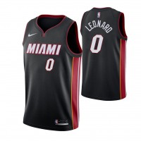 Nike Miami Heat #0 Meyers Leonard Icon Edition Men's Black NBA Jersey