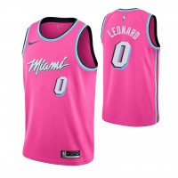 Nike Miami Heat #0 Meyers Leonard Men's Pink NBA Swingman Earned Edition Jersey