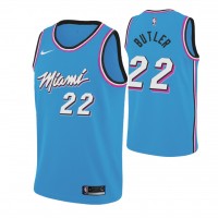 Nike Miami Heat #22 Jimmy Butler 2019-20 Men's Blue Miami City Edition NBA Jersey