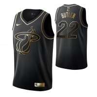 Nike Miami Heat #22 Jimmy Butler Men's Black Golden Edition NBA Jersey