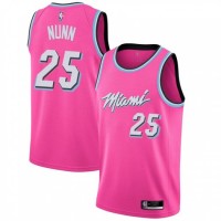 Nike Miami Heat #25 Kendrick Nunn Pink NBA Swingman Earned Edition Jersey