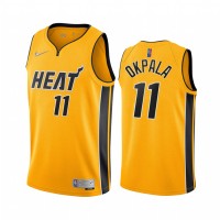 Miami Miami Heat #11 KZ Okpala Yellow NBA Swingman 2020-21 Earned Edition Jersey