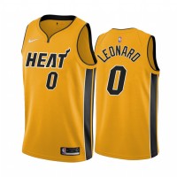 Miami Miami Heat #0 Meyers Leonard Yellow NBA Swingman 2020-21 Earned Edition Jersey