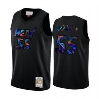 Miami Miami Heat #55 Duncan Robinson Men's Iridescent HWC Limited NBA Jersey - Black