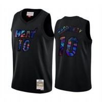 Miami Miami Heat #10 Tim Hardaway Men's Iridescent HWC Limited NBA Jersey - Black