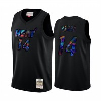 Miami Miami Heat #14 Tyler Herro Men's Iridescent HWC Limited NBA Jersey - Black