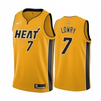 Miami Miami Heat #7 Kyle Lowry Yellow NBA Swingman 2020-21 Earned Edition Jersey