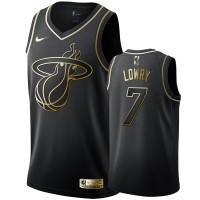 Nike Miami Heat #7 Kyle Lowry Men's Black Golden Edition Swingman NBA Jersey