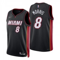 Nike Miami Heat #8 Markieff Morris Black Men's 2021-22 NBA 75th Anniversary Diamond Swingman Jersey - Icon Edition