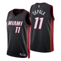 Nike Miami Heat #11 KZ Okpala Black Men's 2021-22 NBA 75th Anniversary Diamond Swingman Jersey - Icon Edition