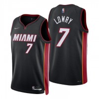 Nike Miami Heat #7 Kyle Lowry Black Men's 2021-22 NBA 75th Anniversary Diamond Swingman Jersey - Icon Edition