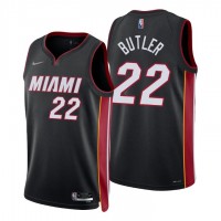 Nike Miami Heat #22 Jimmy Butler Black Men's 2021-22 NBA 75th Anniversary Diamond Swingman Jersey - Icon Edition
