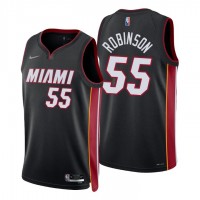 Nike Miami Heat #55 Duncan Robinson Black Men's 2021-22 NBA 75th Anniversary Diamond Swingman Jersey - Icon Edition