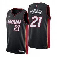 Nike Miami Heat #21 Dewayne Dedmon Black Men's 2021-22 NBA 75th Anniversary Diamond Swingman Jersey - Icon Edition