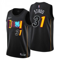 Miami Miami Heat #31 Max Strus Men's Nike Black 2021/22 Swingman NBA Jersey - City Edition