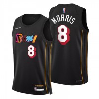 Miami Miami Heat #8 Markieff Morris Men's Nike Black 2021/22 Swingman NBA Jersey - City Edition