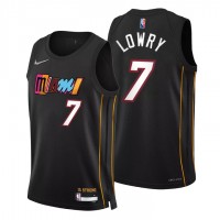 Miami Miami Heat #7 Kyle Lowry Men's Nike Black 2021/22 Swingman NBA Jersey - City Edition