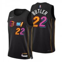 Miami Miami Heat #22 Jimmy Butler Men's Nike Black 2021/22 Swingman NBA Jersey - City Edition
