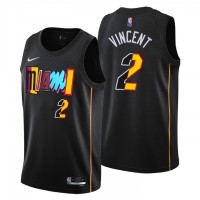 Miami Miami Heat #2 Gabe Vincent Men's Nike Black 2021/22 Swingman NBA Jersey - City Edition