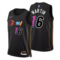 Miami Miami Heat #16 Caleb Martin Men's Nike Black 2021/22 Swingman NBA Jersey - City Edition