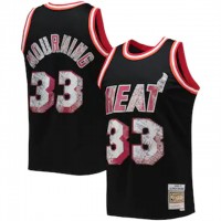 Nike Miami Heat #33 Alonzo Mourning Mitchell & Ness 1996-97 Hardwood Classics NBA 75th Anniversary Diamond Swingman Jersey - Black