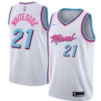 Nike Miami Heat #21 Hassan Whiteside White NBA Swingman City Edition Jersey