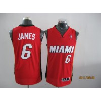 Miami Heat #6 LeBron James Revolution 30 Red Stitched NBA Jersey