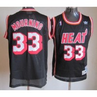Miami Heat #33 Alonzo Mourning Black Throwback Stitched NBA Jersey