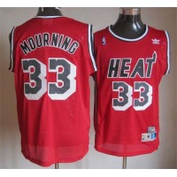 Miami Heat #33 Alonzo Mourning Red Throwback Stitched NBA Jersey