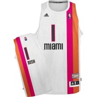 Miami Heat #1 Chris Bosh White ABA Hardwood Classic Stitched NBA Jersey