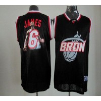 Miami Heat #6 LeBron James Black Majestic Athletic Notorious Fashion Stitched NBA Jersey