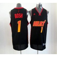 Miami Heat #1 Chris Bosh Black Stitched NBA Vibe Jersey