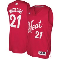 Miami Heat #21 Hassan Whiteside Red 2016-2017 Christmas Day Stitched NBA Jersey