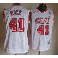 Miami Heat #41 Glen Rice White Throwback Stitched NBA Jersey
